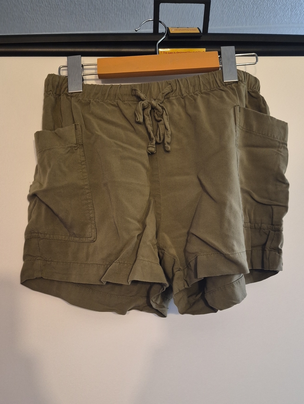 H&M Olive Drawstring Cargo Shorts